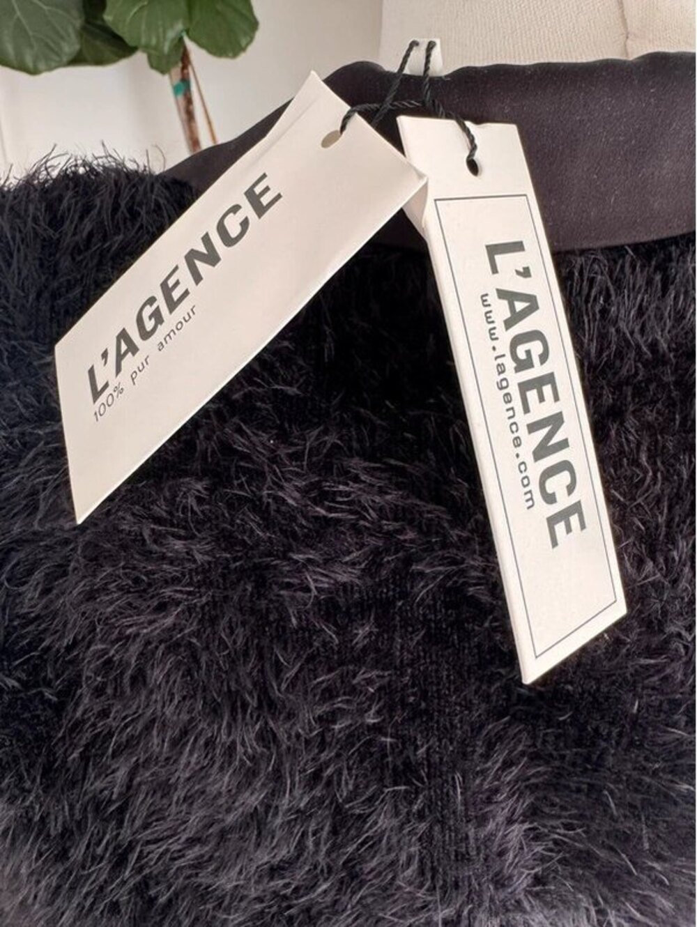 NWT L'Agence Baileigh satin lapel knit blazer black unique so fun love 12 - Picture 4 of 9